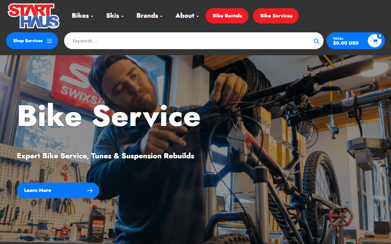 Start Haus Ski & Bike Sales desktop