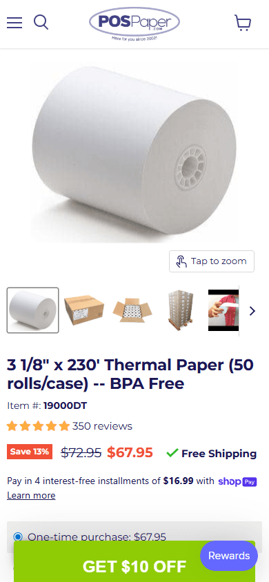 Thermal Paper Rolls mobile