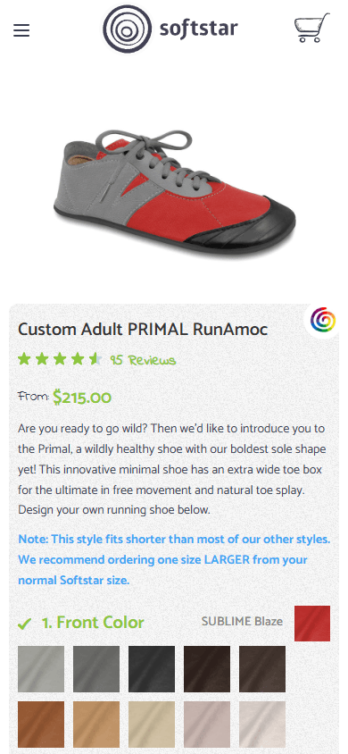 Softstar Shoes mobile